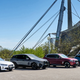 A photo of BMW's lineup of battery-powered vehicles.
